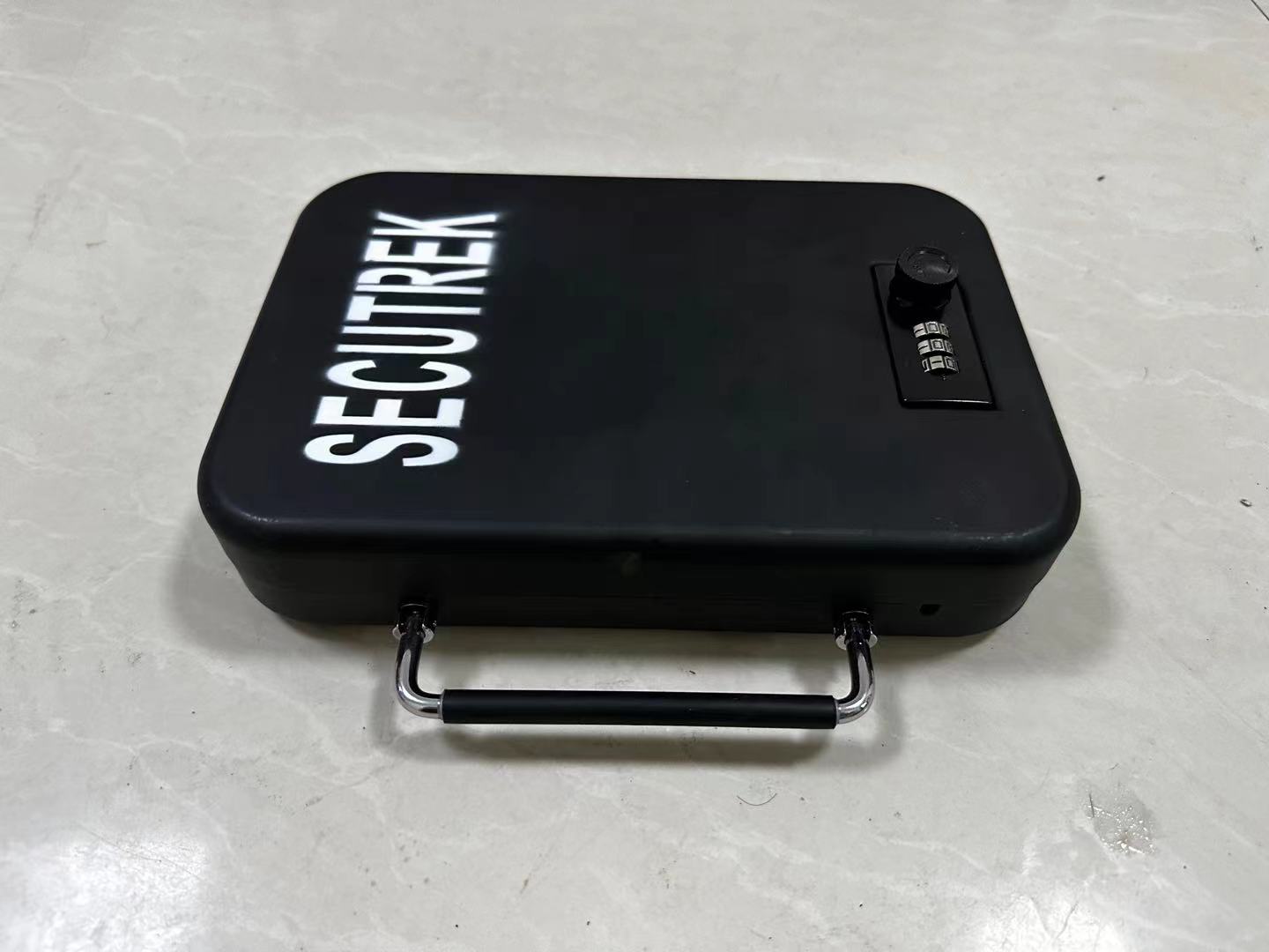 SECUTREK ST1 Biometric Gun Safes for Pistols, Portable Hangun Safe for Home or Car, with Battery Display, Backlit Keypad, USB-C Port, 3 Quick Access Methods - Fingerprint/PIN Code/Backup Key
